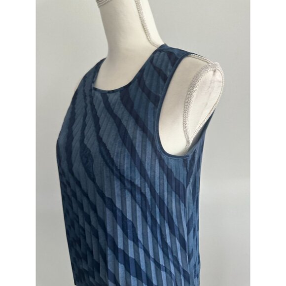 HALSTON Women's Blue Asymmetrical Tank Top Size XS - Picture 3 of 9